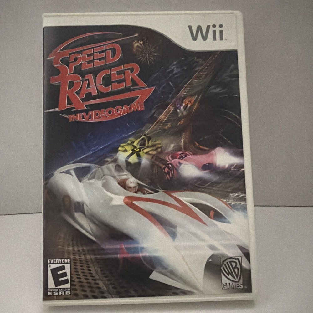 Speed Racer The Videogame Nintendo Wii 2008 WB Games RVL-R3PE-USA Racing Game